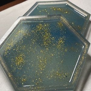 Set of 2 Resin Coasters